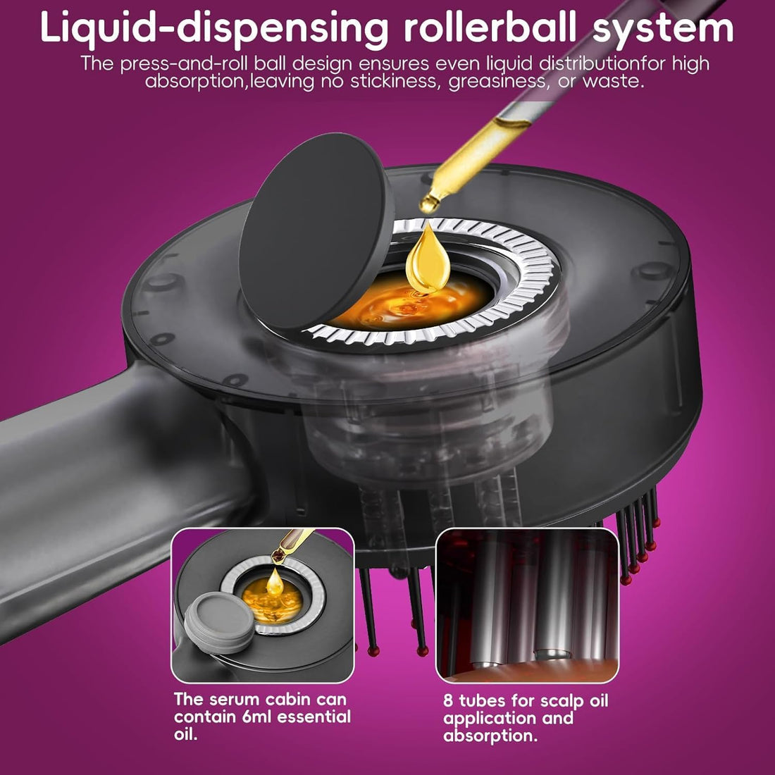 Scalp Massage Brush with Oil Applicator